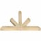 Ekena Millwork Saratoga Rough Sawn Timber Gable Bracket, Douglas Fir, 48"W x 32"H x 4"D x 4"F, 16/12 Pitch GBW048X32X0404SAR00RDF - alternate 4